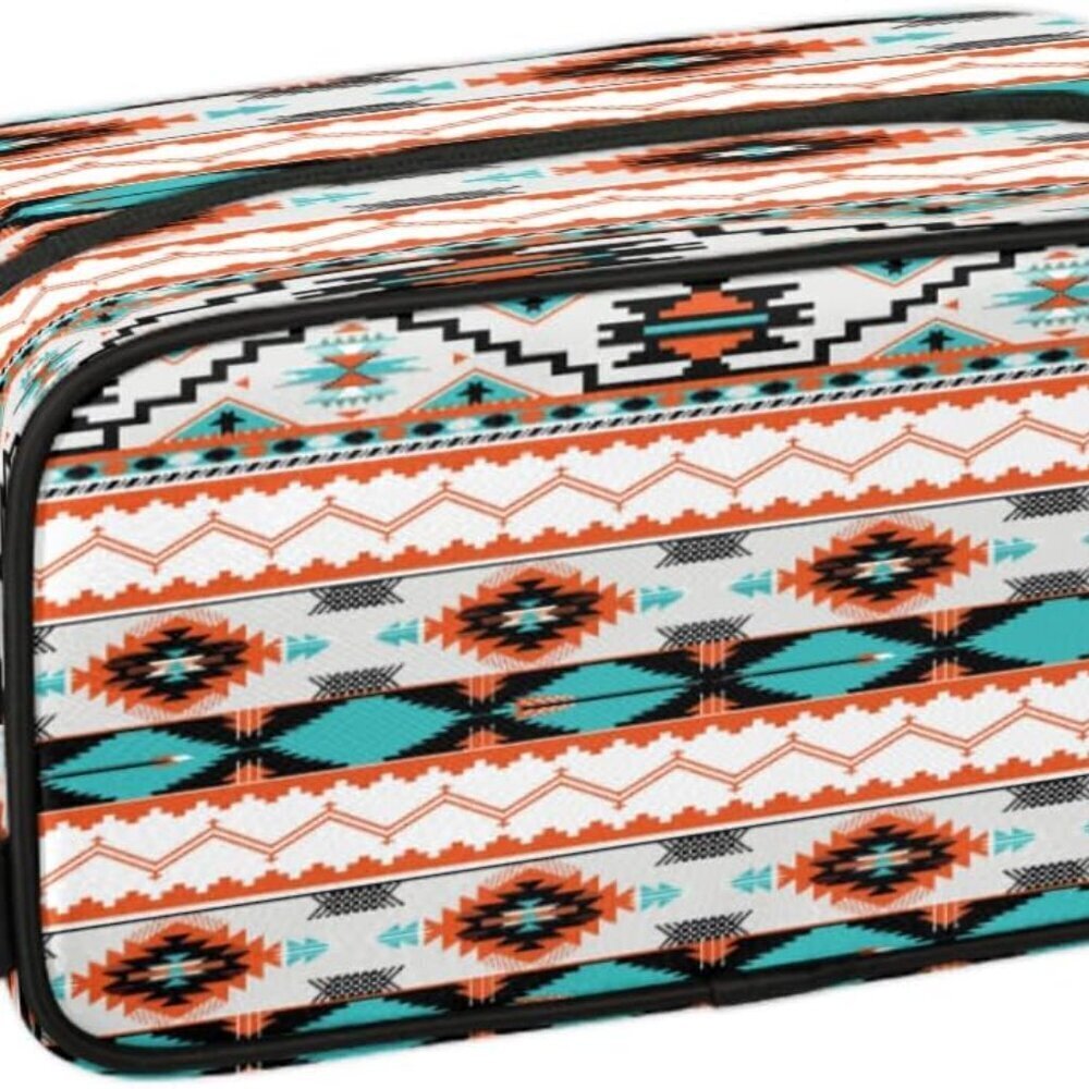 Aztec Toiletry Bag for Women Girl,Western Travel Cosmetic Bag,Hanging Makeup Bag - Picture 8 of 8